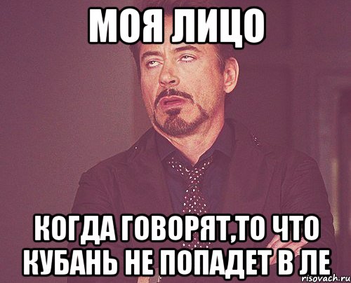 моя лицо когда говорят,то что кубань не попадет в ле, Мем твое выражение лица