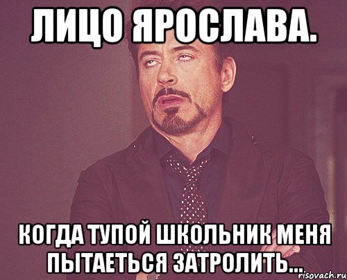 лицо ярослава. когда тупой школьник меня пытаеться затролить..., Мем твое выражение лица