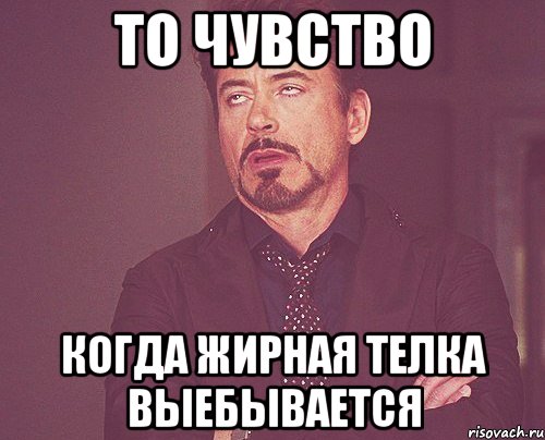 то чувство когда жирная телка выебывается, Мем твое выражение лица