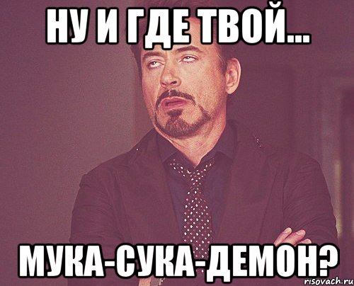 ну и где твой... мука-сука-демон?, Мем твое выражение лица