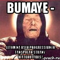 bumaye - letom na vseh progressivnyh tanspolah strany watchutfidis !, Мем Ванга (цвет)