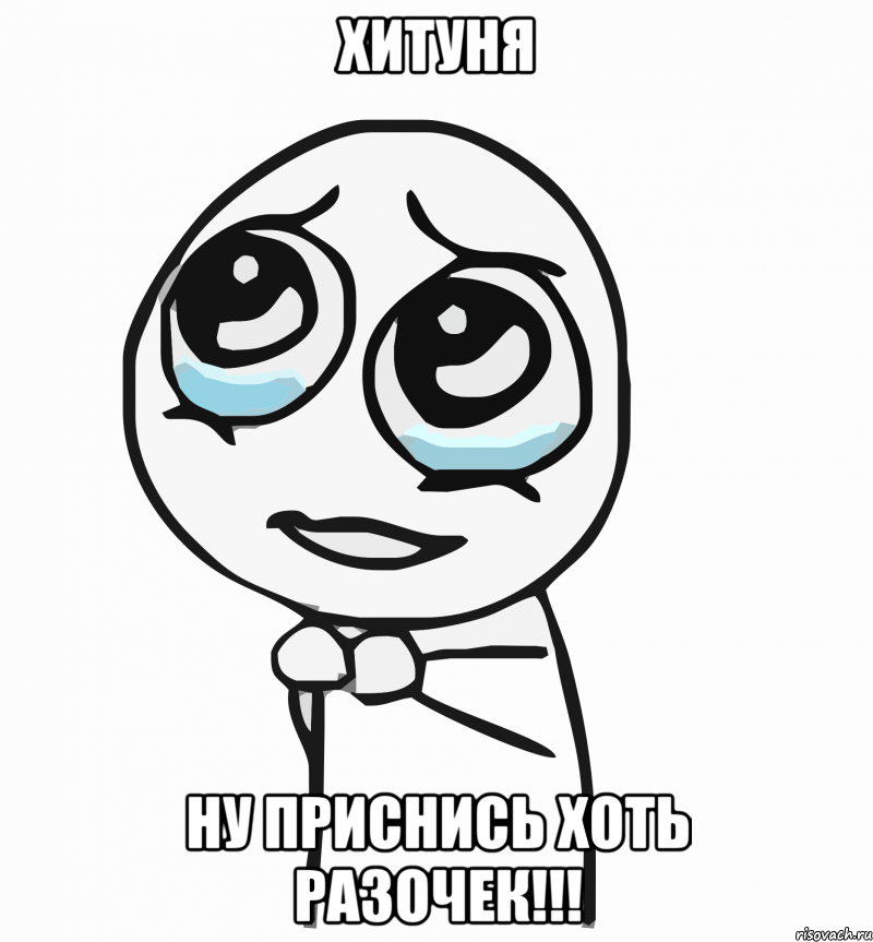 хитуня ну приснись хоть разочек!!!, Мем  ну пожалуйста (please)