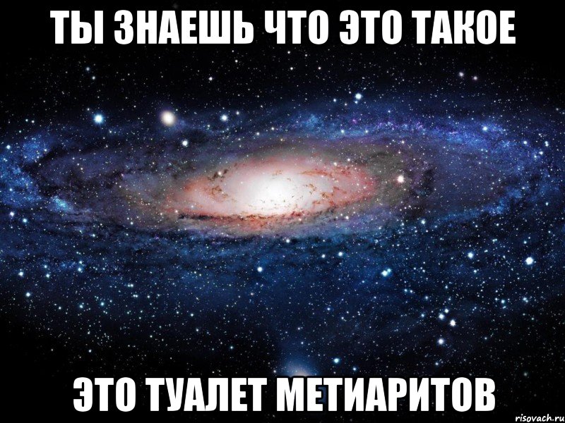 ты знаешь что это такое это туалет метиаритов, Мем Вселенная