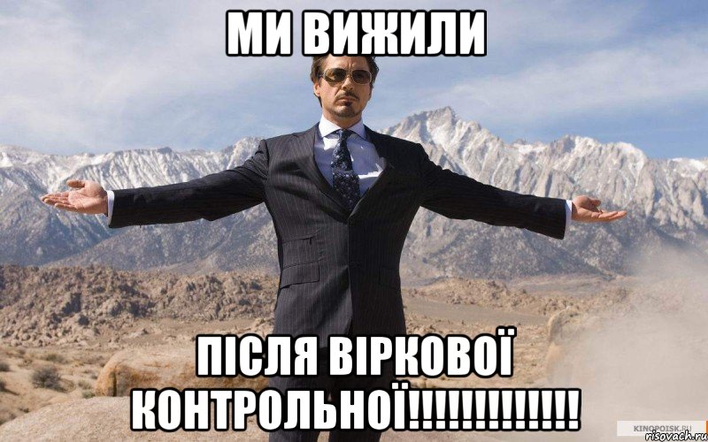 ми вижили після віркової контрольної!!!, Мем железный человек