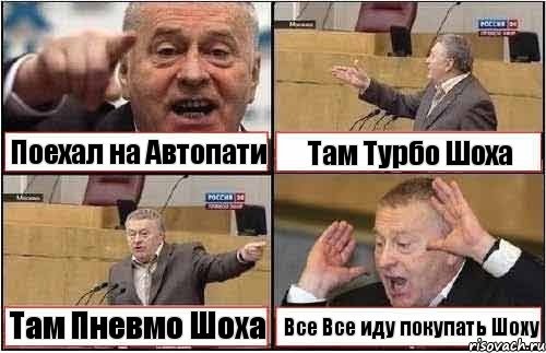 Поехал на Автопати Там Турбо Шоха Там Пневмо Шоха Все Все иду покупать Шоху, Комикс жиреновский