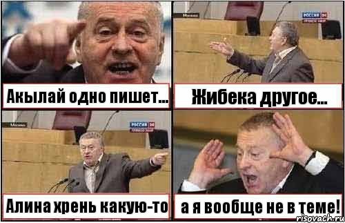 Акылай одно пишет... Жибека другое... Алина хрень какую-то а я вообще не в теме!, Комикс жиреновский