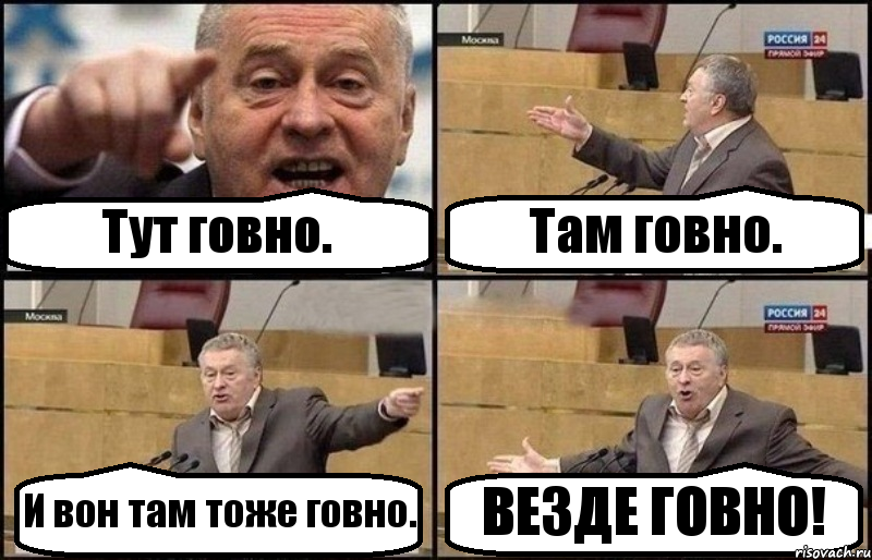 Тут говно. Там говно. И вон там тоже говно. ВЕЗДЕ ГОВНО!, Комикс Жириновский