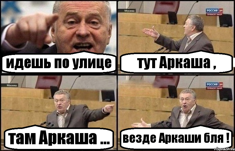 идешь по улице тут Аркаша , там Аркаша ... везде Аркаши бля !, Комикс Жириновский