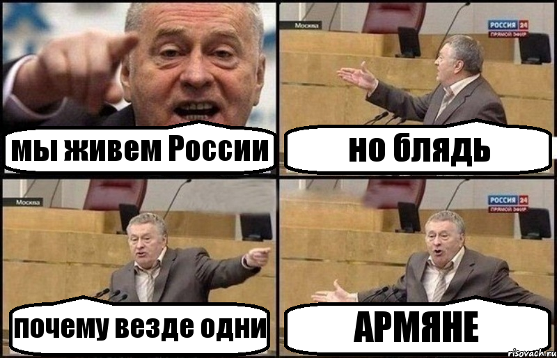 мы живем России но блядь почему везде одни АРМЯНЕ, Комикс Жириновский