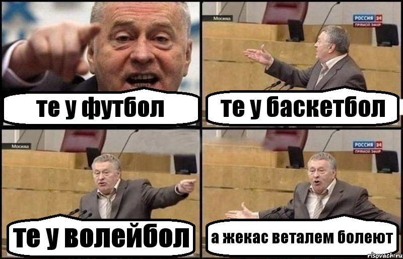 те у футбол те у баскетбол те у волейбол а жекас веталем болеют, Комикс Жириновский