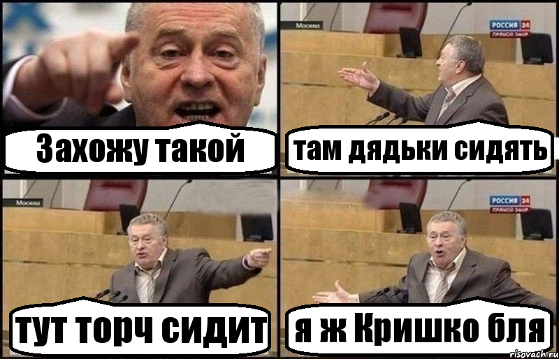 Захожу такой там дядьки сидять тут торч сидит я ж Кришко бля, Комикс Жириновский