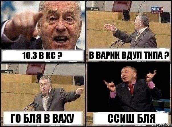 10.3 в КС ? В варик вдул типа ? Го бля в ваху Ссиш бля, Комикс Жириновский клоуничает