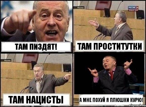 Там пиздят! там проститутки там нацисты а мне похуй я плюшки курю!, Комикс Жириновский клоуничает