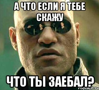 а что если я тебе скажу что ты заебал?, Мем  а что если я скажу тебе