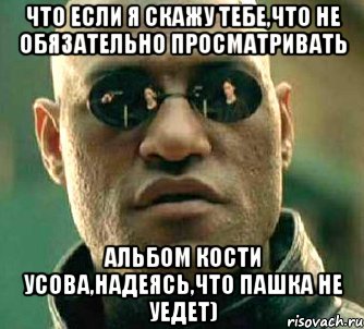 что если я скажу тебе,что не обязательно просматривать альбом кости усова,надеясь,что пашка не уедет), Мем  а что если я скажу тебе