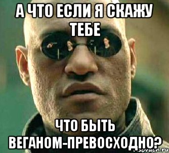 а что если я скажу тебе что быть веганом-превосходно?, Мем  а что если я скажу тебе