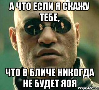 а что если я скажу тебе, что в бличе никогда не будет яоя, Мем  а что если я скажу тебе