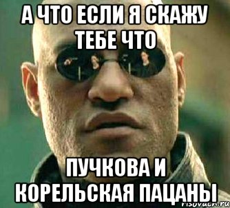 а что если я скажу тебе что пучкова и корельская пацаны, Мем  а что если я скажу тебе