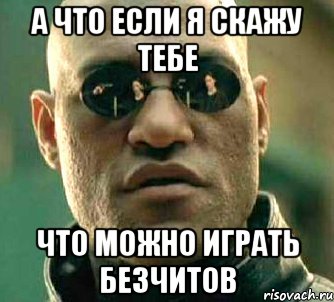 а что если я скажу тебе что можно играть безчитов, Мем  а что если я скажу тебе