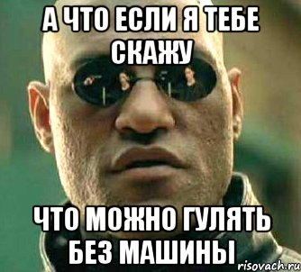 а что если я тебе скажу что можно гулять без машины, Мем  а что если я скажу тебе