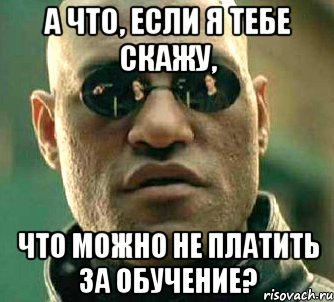 а что, если я тебе скажу, что можно не платить за обучение?, Мем  а что если я скажу тебе