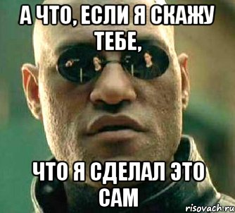 а что, если я скажу тебе, что я сделал это сам, Мем  а что если я скажу тебе