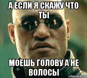 а если я скажу что ты моешь голову а не волосы, Мем  а что если я скажу тебе