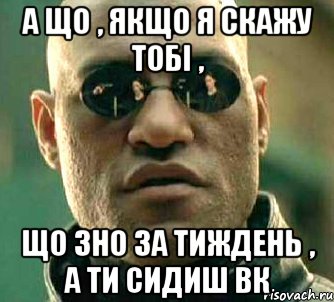 а що , якщо я скажу тобі , що зно за тиждень , а ти сидиш вк, Мем  а что если я скажу тебе