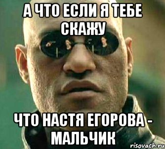 а что если я тебе скажу что настя егорова - мальчик, Мем  а что если я скажу тебе