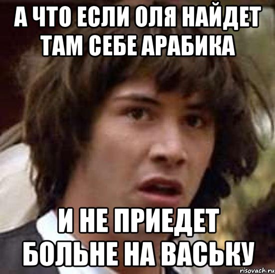 а что если оля найдет там себе арабика и не приедет больне на ваську, Мем А что если (Киану Ривз)