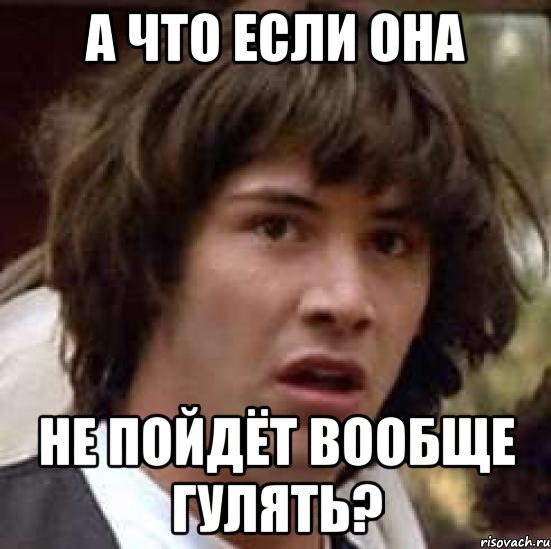 а что если она не пойдёт вообще гулять?, Мем А что если (Киану Ривз)