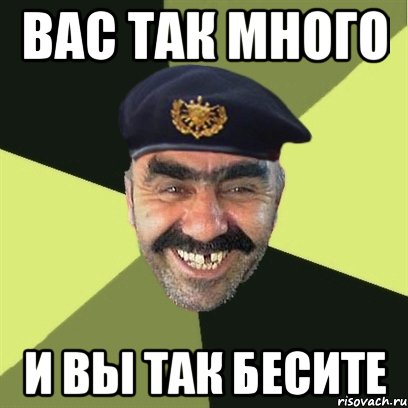 вас так много и вы так бесите