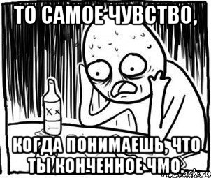 то самое чувство, когда понимаешь, что ты конченное чмо., Мем Алкоголик-кадр