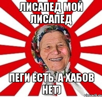 лисапед мой лисапед пеги есть, а хабов нет)