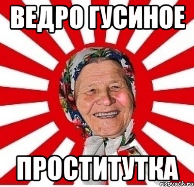 ведро гусиное проститутка