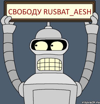 СВОБОДУ RUSBAT_Aesh, Комикс Бендер с плакатом