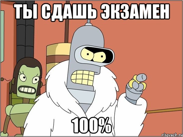 ты сдашь экзамен 100%, Мем Бендер