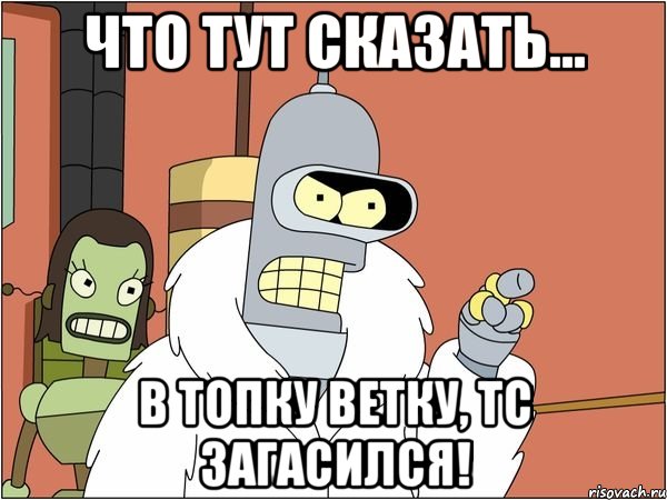 что тут сказать... в топку ветку, тс загасился!, Мем Бендер