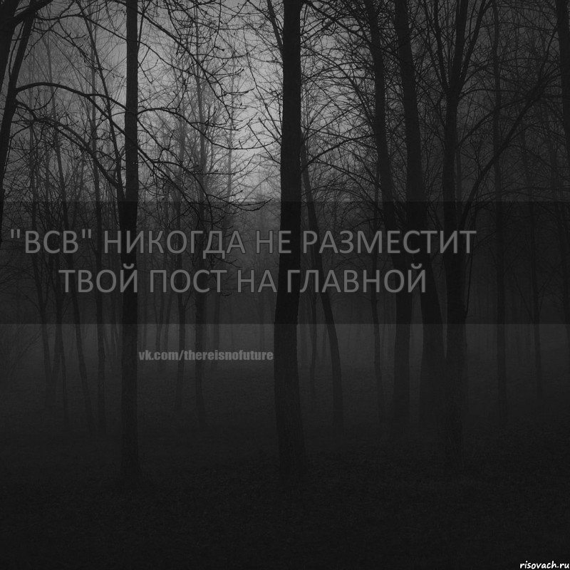 "ВСВ" никогда не разместит твой пост на главной