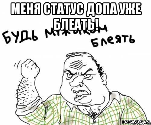 меня статус допа уже блеать! , Мем блять