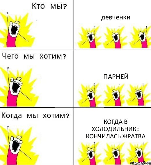 девченки парней когда в холодильнике кончилась жратва, Комикс Что мы хотим