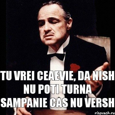 Tu vrei ceaevie, da nish nu poti turna sampanie cas nu versh, Комикс Дон Вито Корлеоне 1