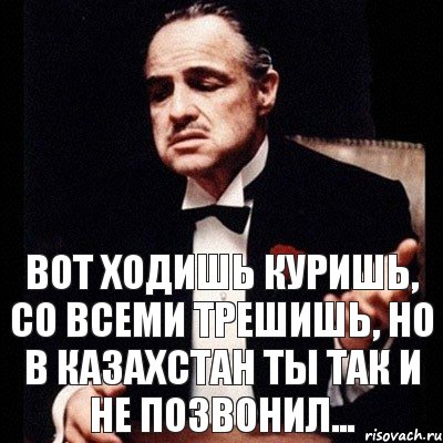 Вот ходишь куришь, со всеми трешишь, но в Казахстан ты так и не позвонил..., Комикс Дон Вито Корлеоне 1