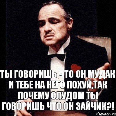 Ты говоришь что он мудак и тебе на него похуй,так почему слудом ты говоришь что он зайчик?!, Комикс Дон Вито Корлеоне 1