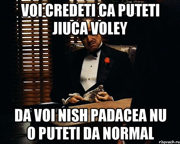 voi credeti ca puteti jiuca voley da voi nish padacea nu o puteti da normal, Мем Дон Вито Корлеоне