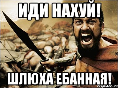 иди нахуй! шлюха ебанная!, Мем Это Спарта