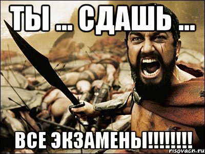 ты ... сдашь ... все экзамены!!!, Мем Это Спарта