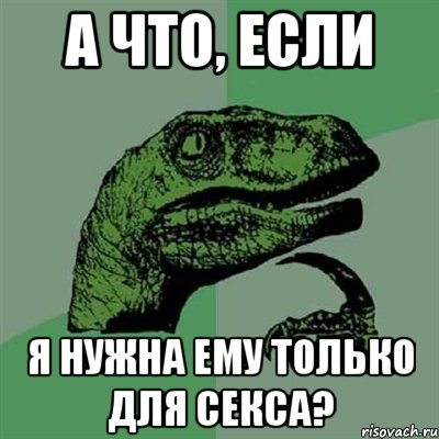 а что, если я нужна ему только для секса?, Мем Филосораптор