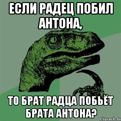 если радец побил антона, то брат радца побьёт брата антона?, Мем Филосораптор