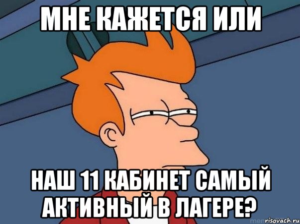 мне кажется или наш 11 кабинет самый активный в лагере?, Мем  Фрай (мне кажется или)